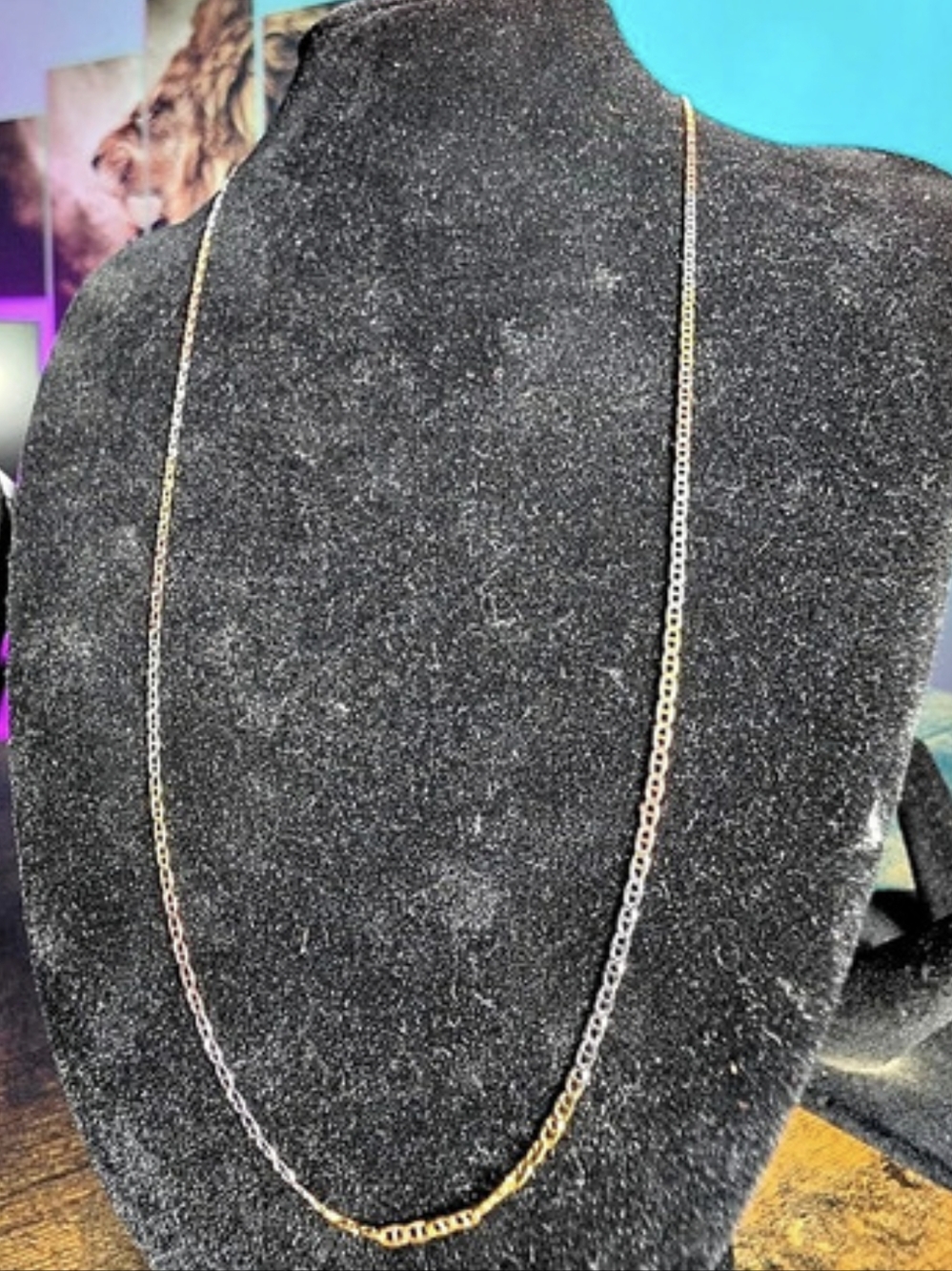 20 Inch Gucci Link Multi Color Necklace (Solid 925 Sterling Silver)